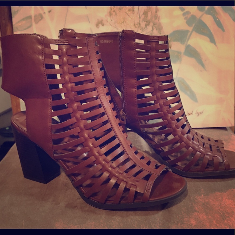 Open toe booties